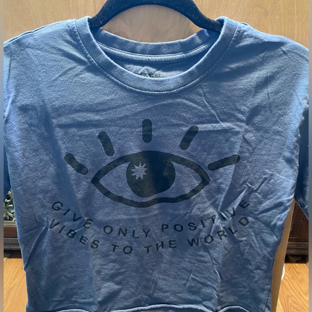 Positive vibes crop top super comfortable size small